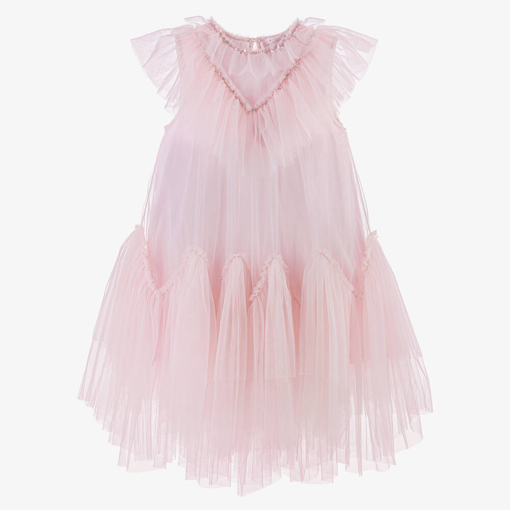 Tutu du Monde - Girls Pink Tulle Dress | Childrensalon