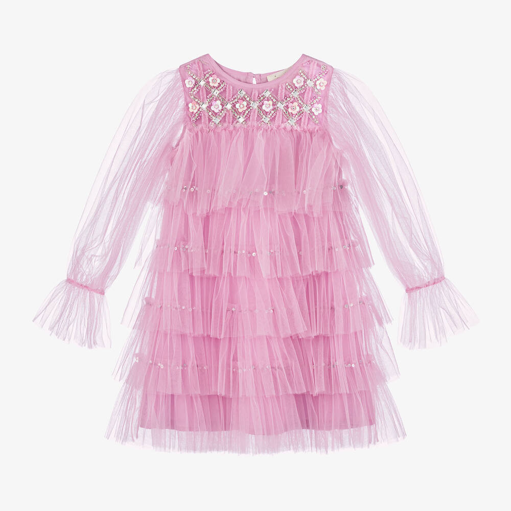 Tutu du Monde - Girls Pink Tulle & Sequin Dress | Childrensalon