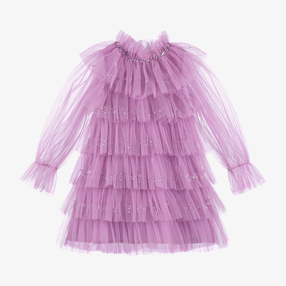 Tutu du Monde - Girls Purple Tulle & Sequin Dress | Childrensalon