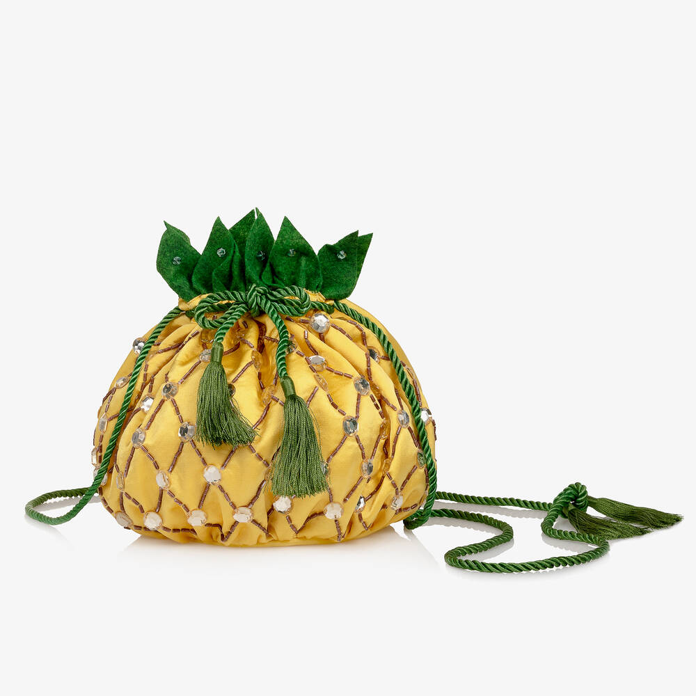 Tutu du Monde - Girls Yellow Pineapple Bag (30cm) | Childrensalon