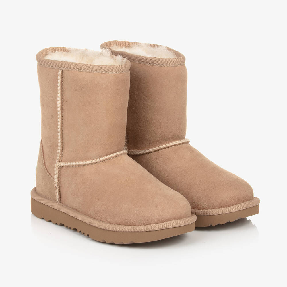 UGG - Beige Classic II Suede Leather Boots | Childrensalon