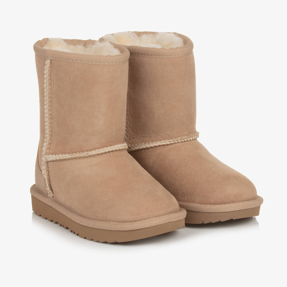 UGG - Beige Classic II Suede Leather Boots | Childrensalon