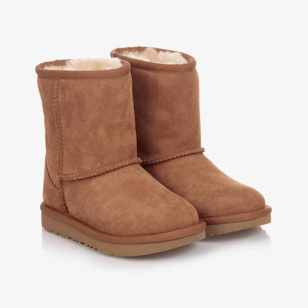 UGG - Chestnut Brown Classic II Suede Leather Boots | Childrensalon