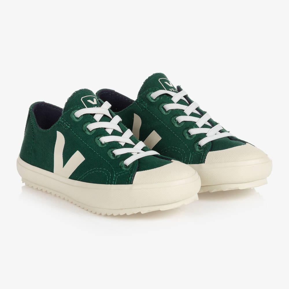 VEJA - Зеленые парусиновые кроссовки | Childrensalon