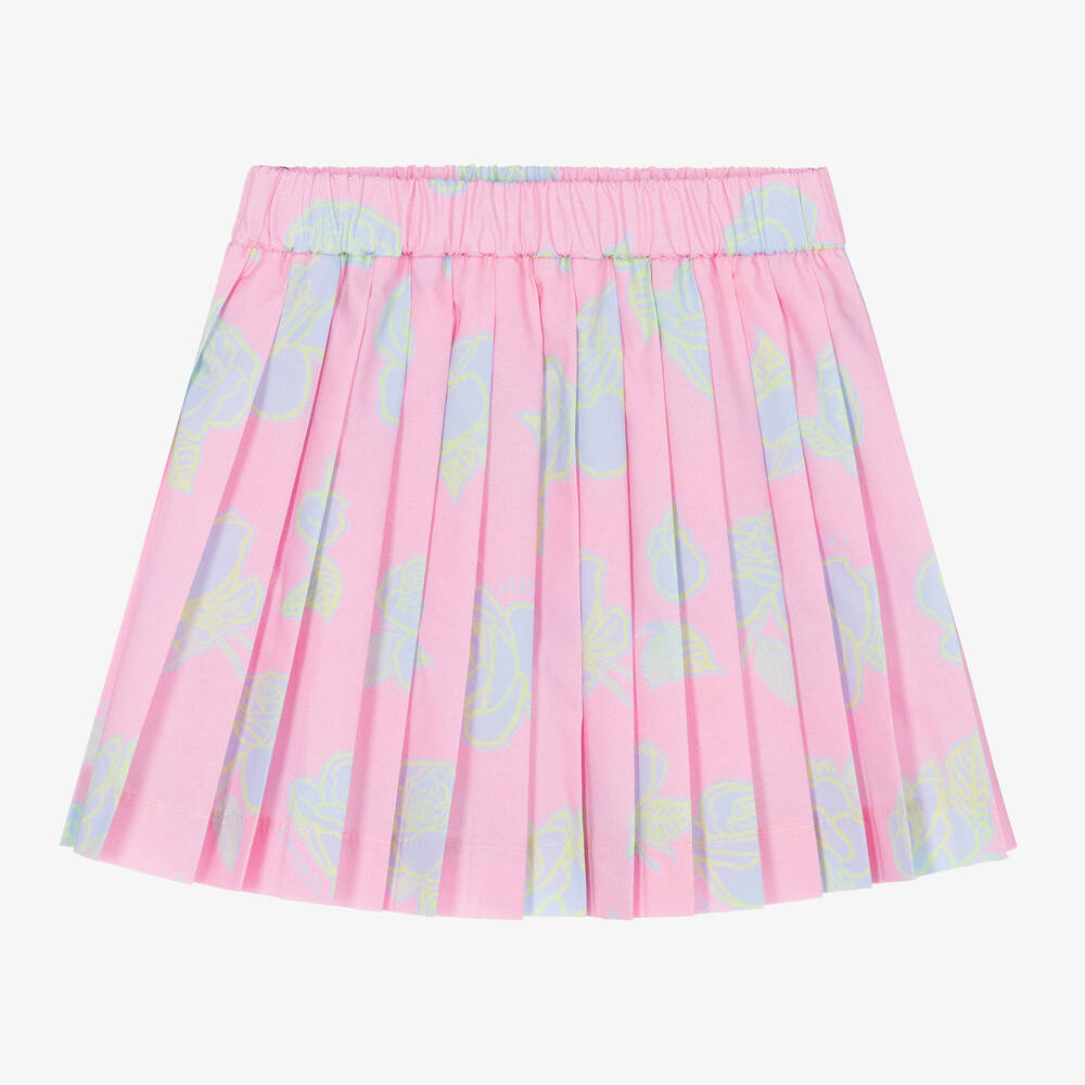 Shop Versace Baby Girls Pink Rose Pleated Skirt