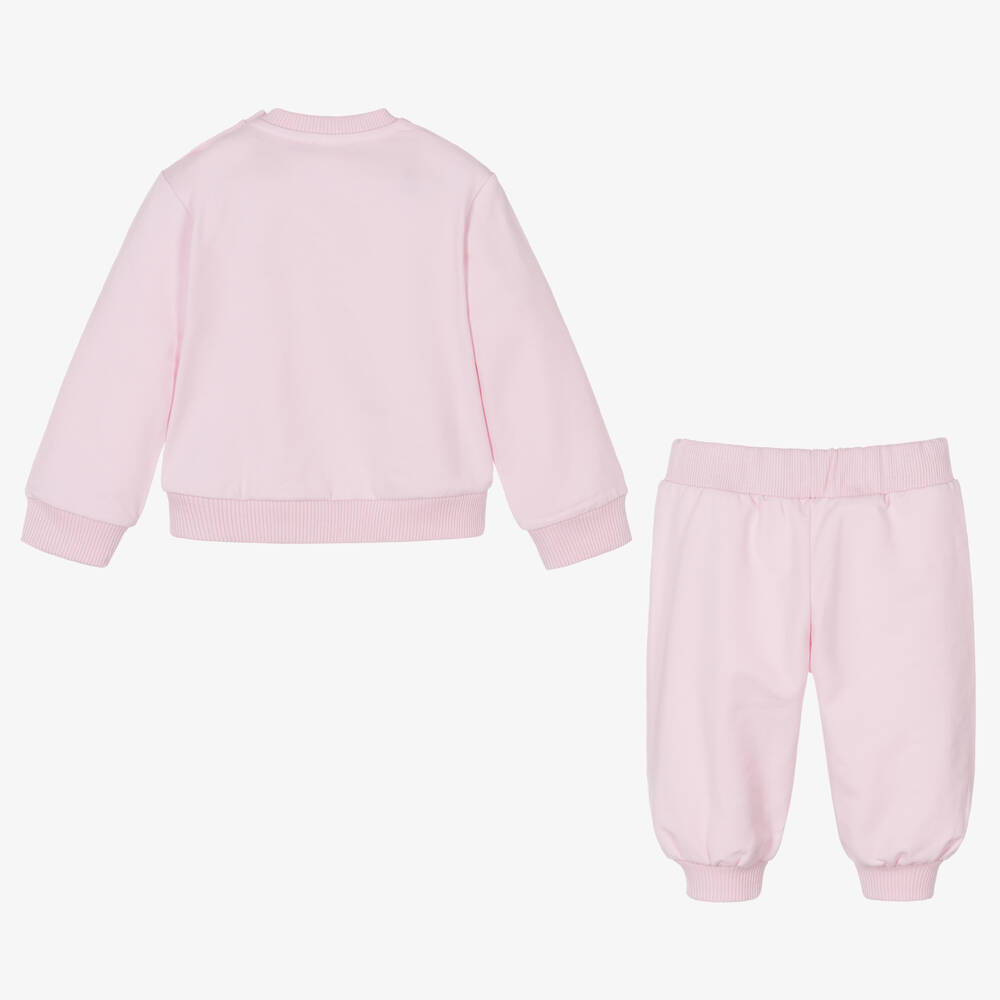 Versace - Baby Pale Pink Logo Tracksuit | Childrensalon