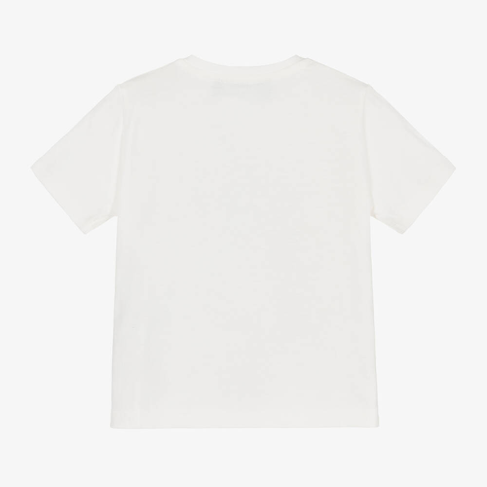 Versace - Baby White & Pink Cotton Dragon T-Shirt | Childrensalon
