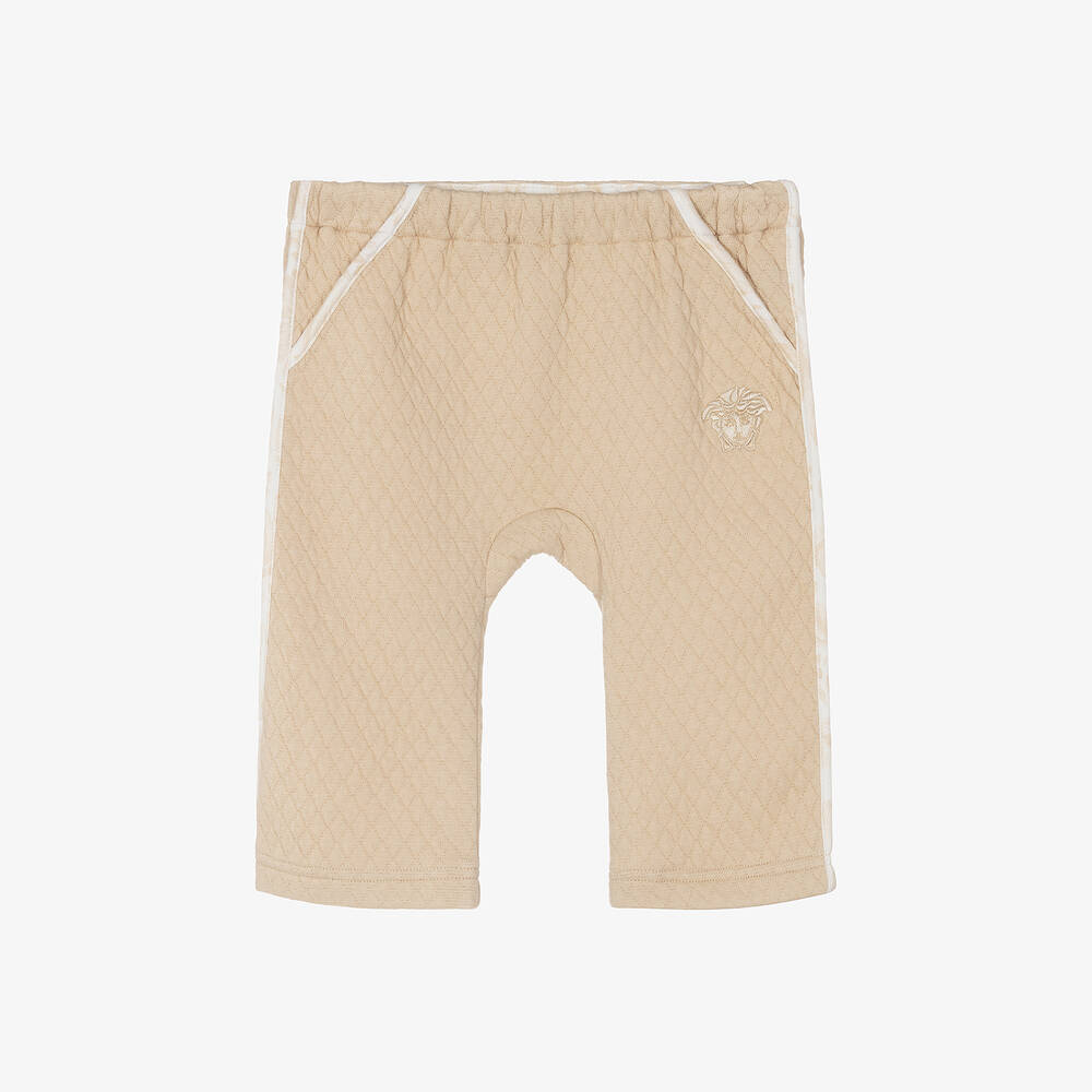 Versace - Beige Quilted Baby Trousers | Childrensalon