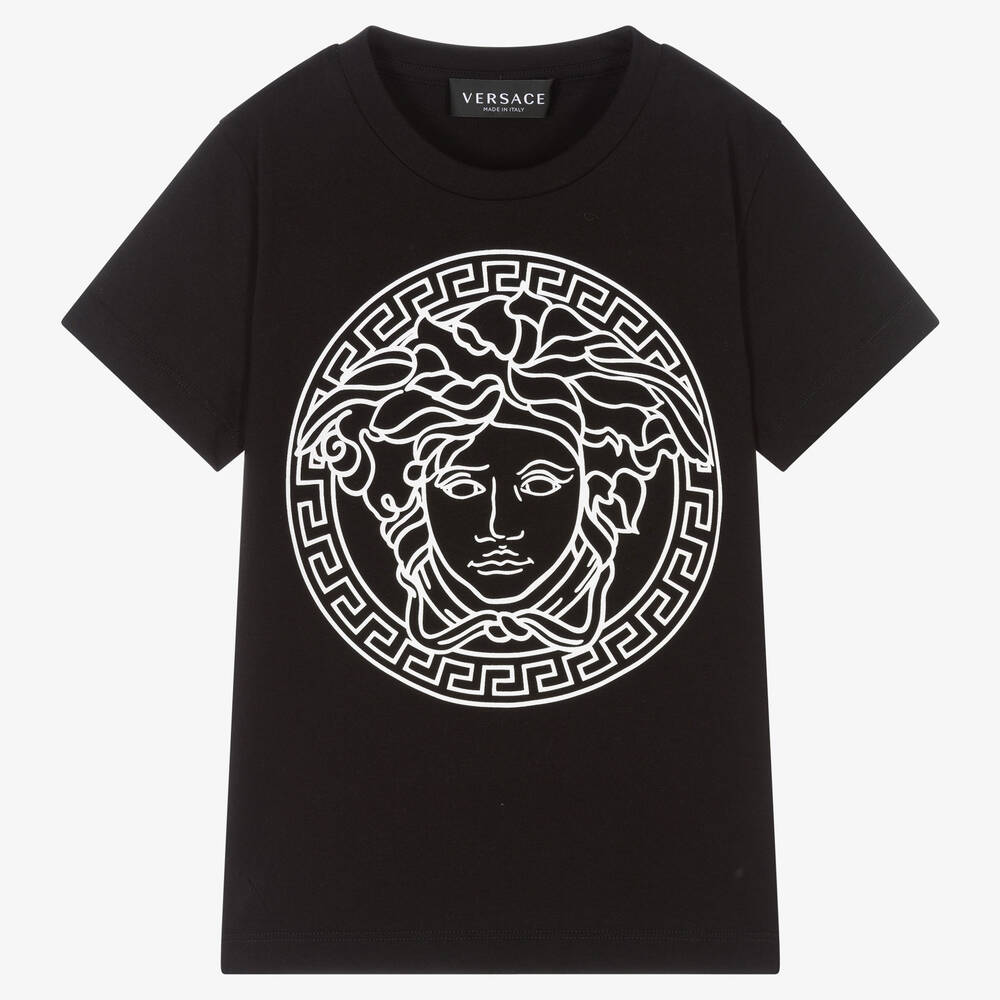 Versace - Black Medusa Cotton T-Shirt | Childrensalon