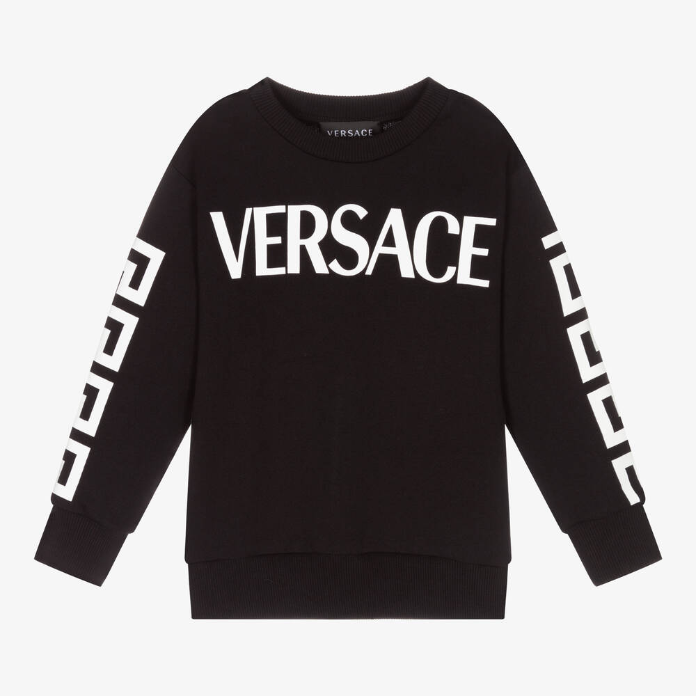 Versace - Sweat noir et blanc | Childrensalon