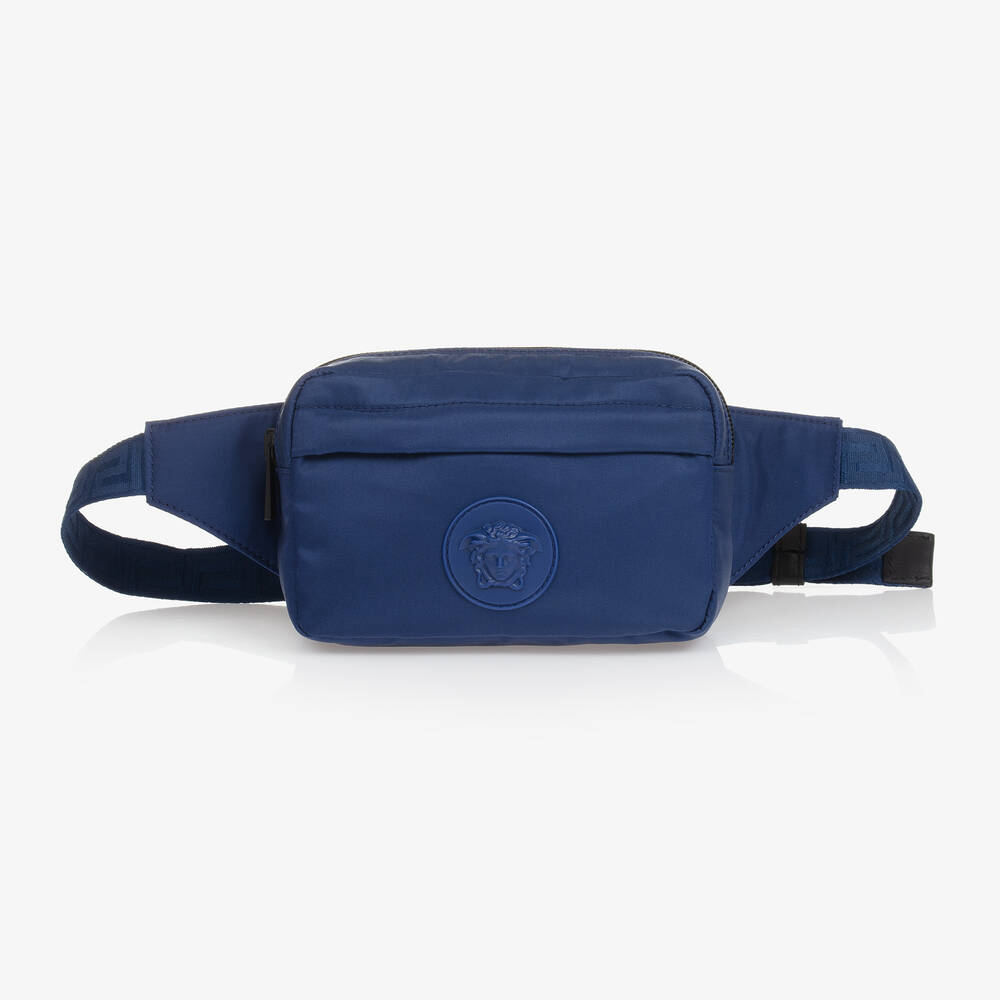 Versace - Blue Medusa & Greca Belt Bag (16cm) | Childrensalon