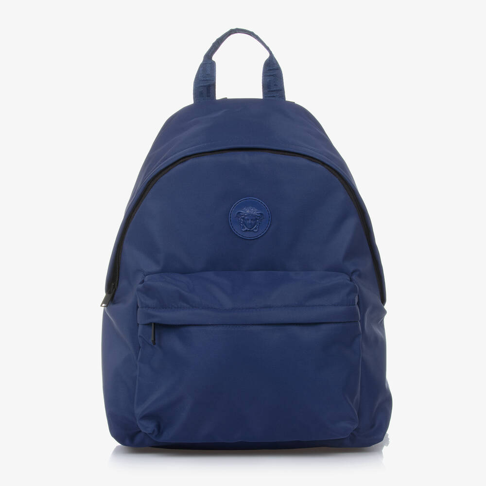 Versace - Blue Medusa Logo Backpack (39cm) | Childrensalon