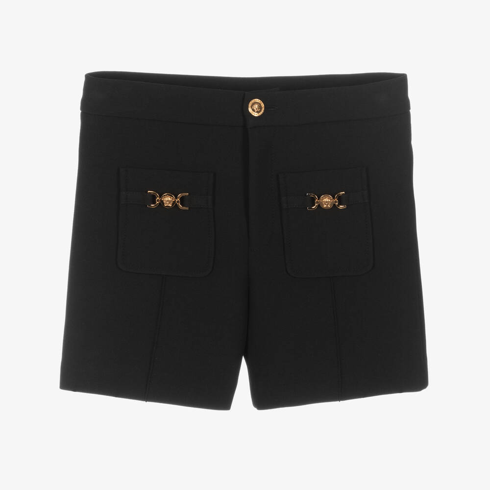 Versace - Girls Black Jersey Shorts | Childrensalon