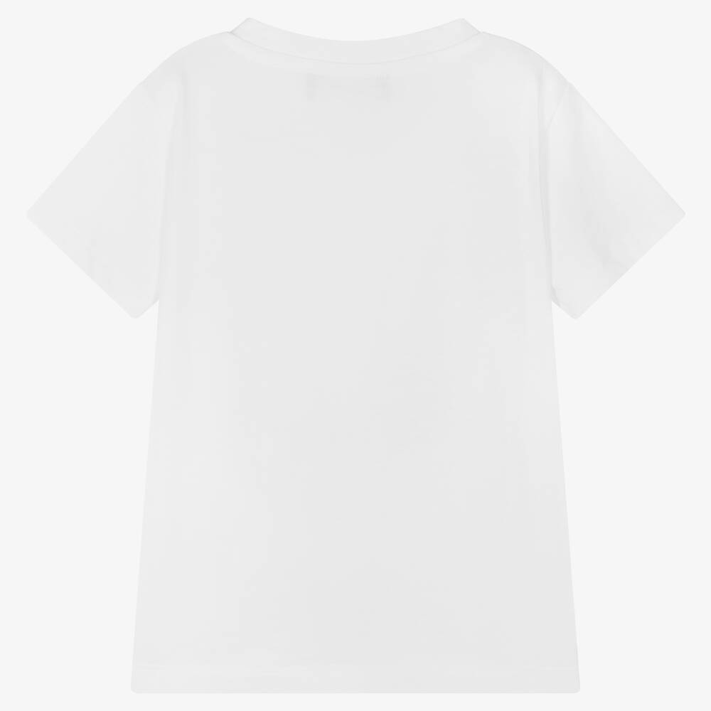 Versace - Girls White Logo T-Shirt | Childrensalon
