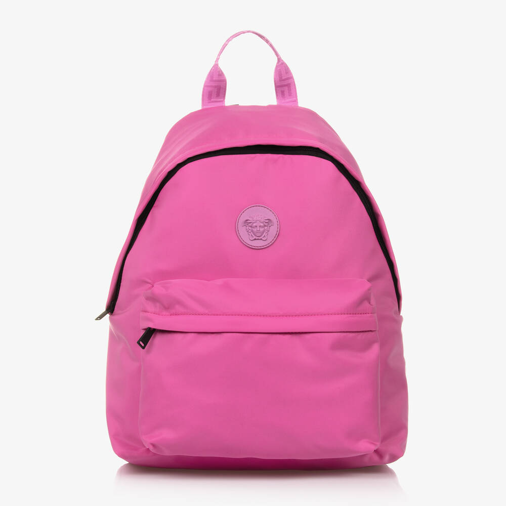 Versace - Pink Medusa Logo Backpack (39cm) | Childrensalon