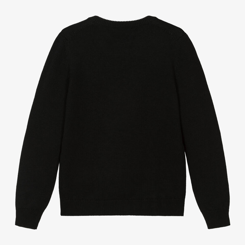 Versace - Teen Black Wool Knit Medusa Sweater | Childrensalon