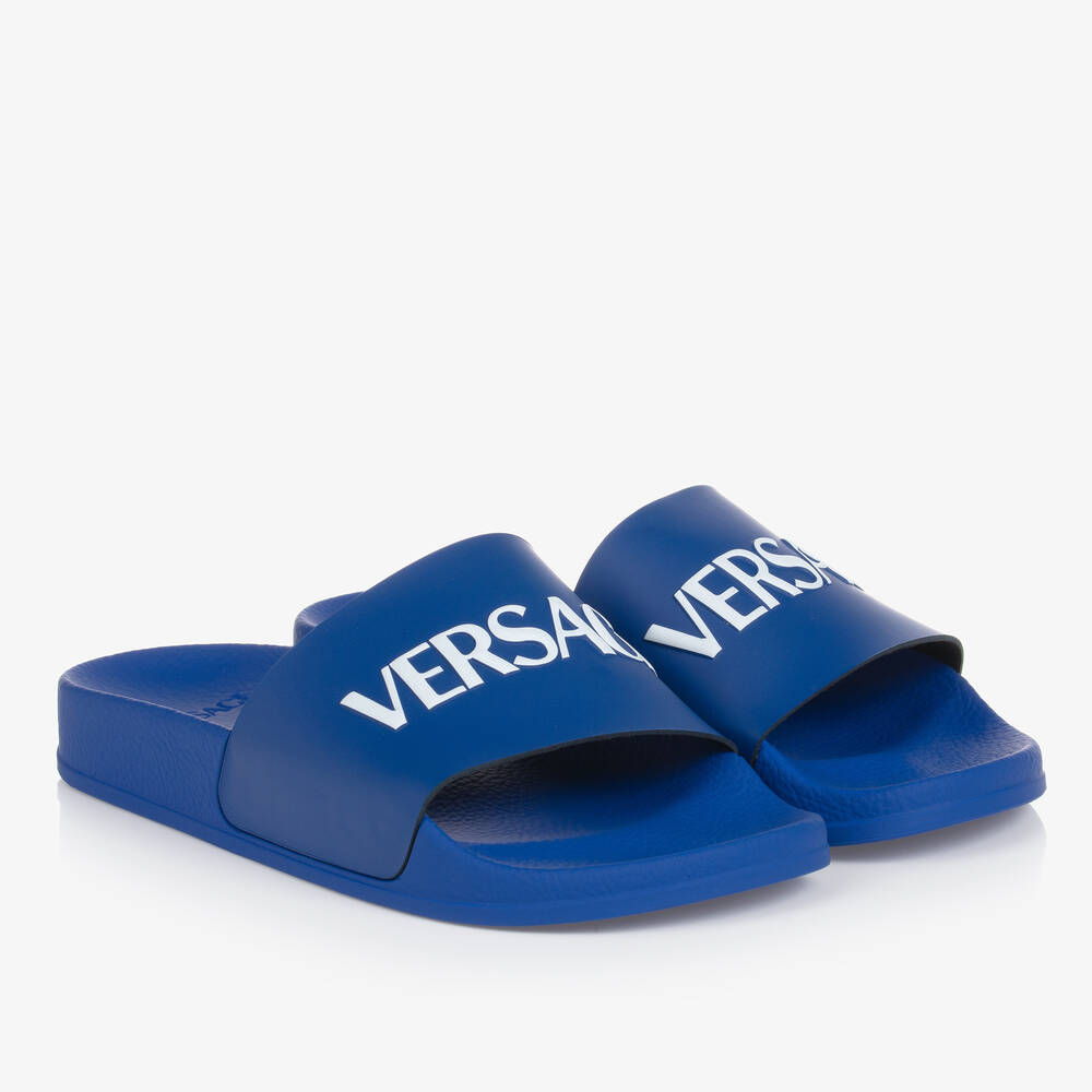 Versace - Teen Blue Sliders | Childrensalon