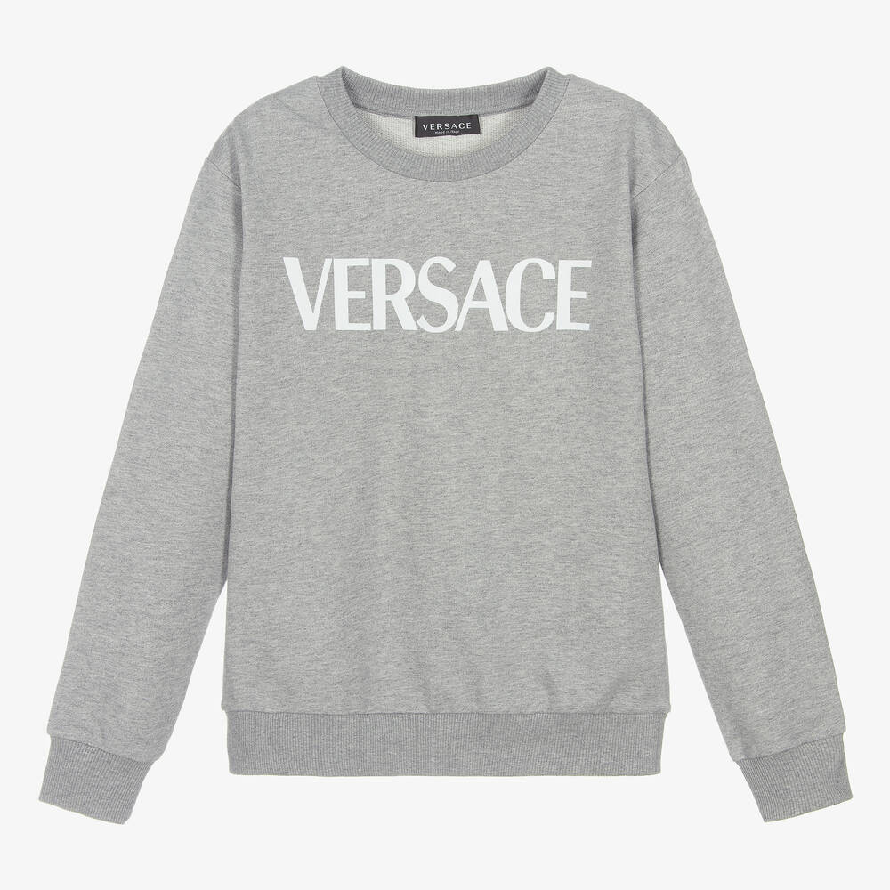 Versace - Sweat gris pour ado garçon | Childrensalon