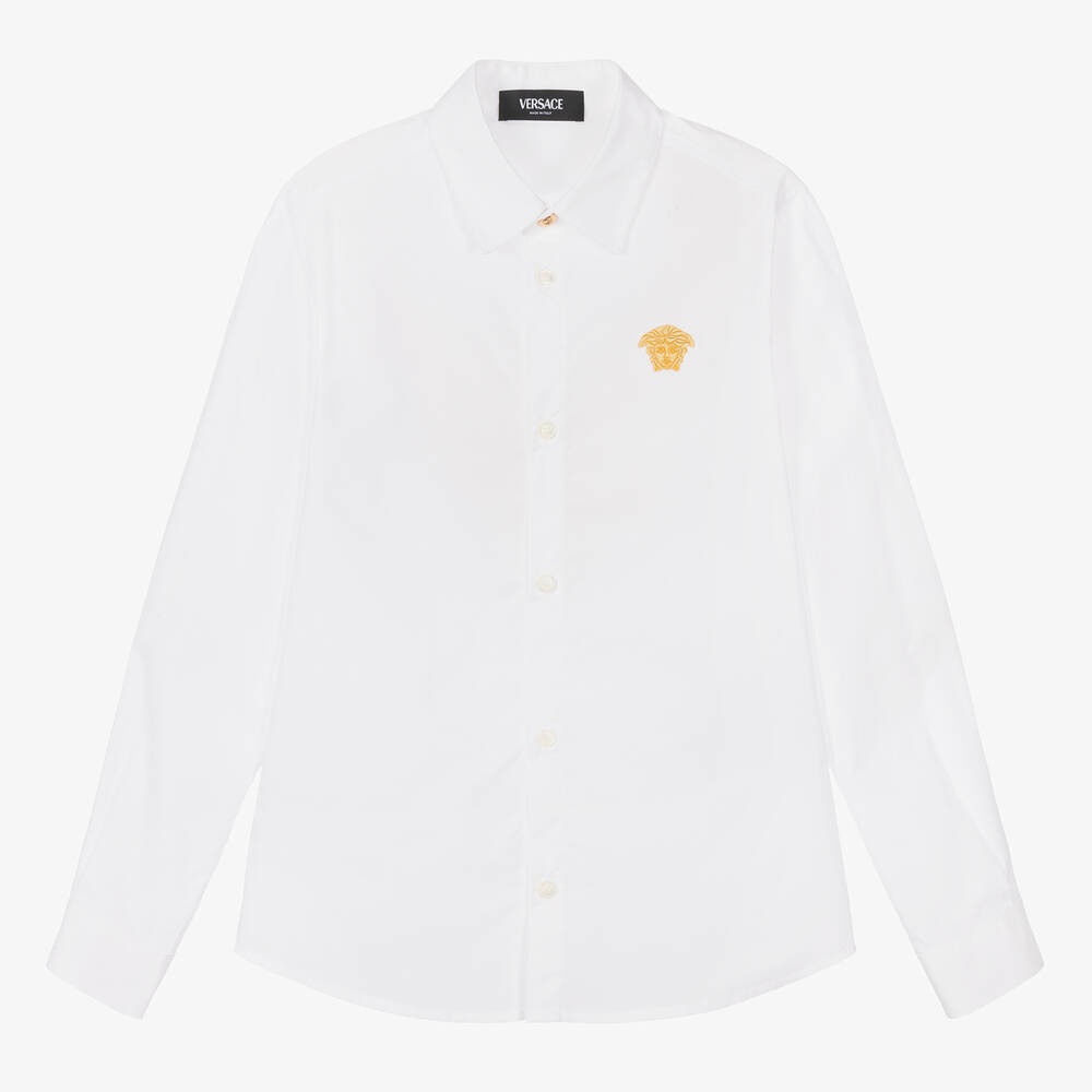 Versace - Teen Boys White Cotton Medusa Shirt | Childrensalon