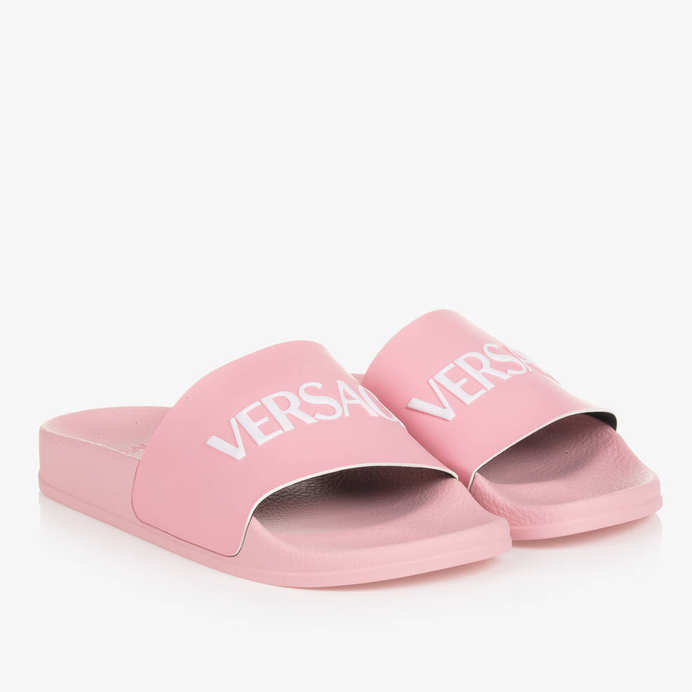 Versace - Teen Girls Pink Sliders | Childrensalon