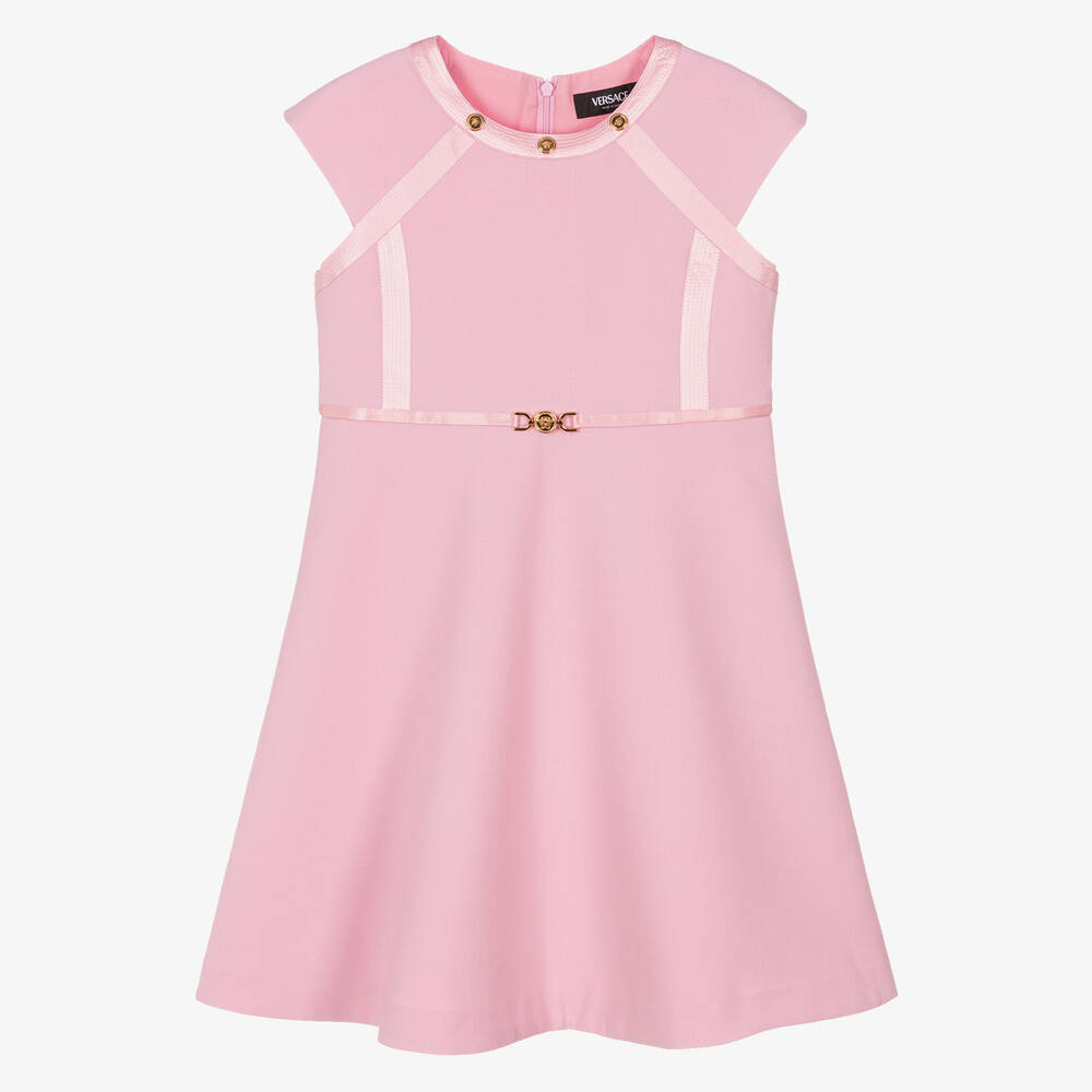Shop Versace Teen Girls Pink Wool Dress