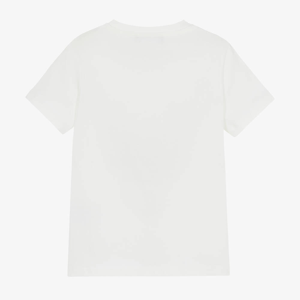 Versace - White Cotton Medusa T-Shirt | Childrensalon