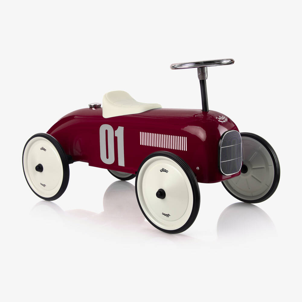 Vilac - Dark Red Ride-On Vintage Car (76cm) | Childrensalon