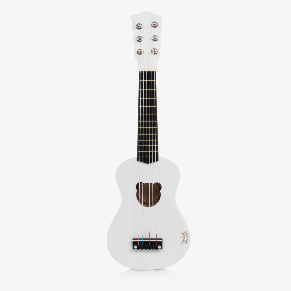 Vilac - White Wooden Mini Guitar (54cm) | Childrensalon