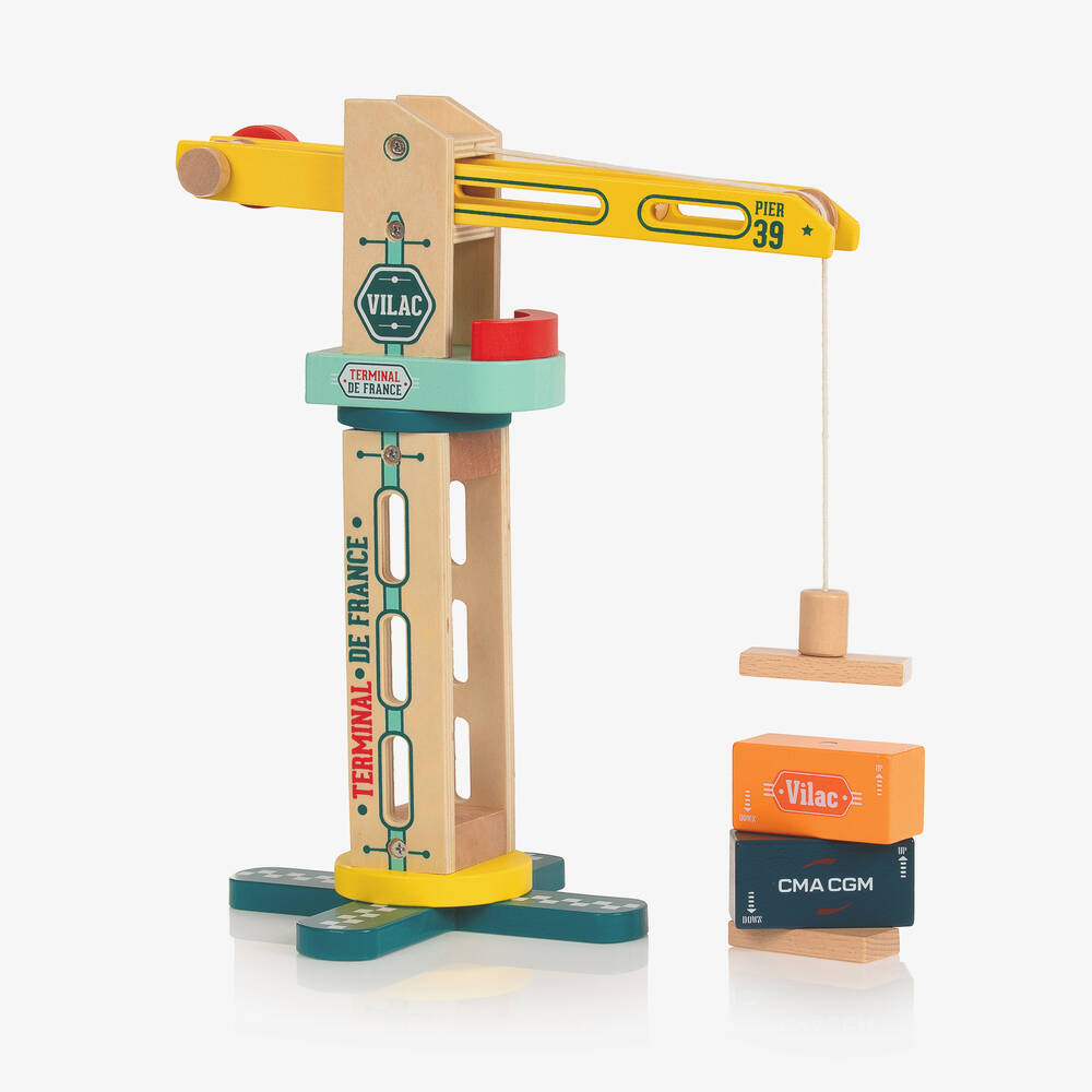 Vilac - Wooden Rotary Crane Toy (34cm) | Childrensalon