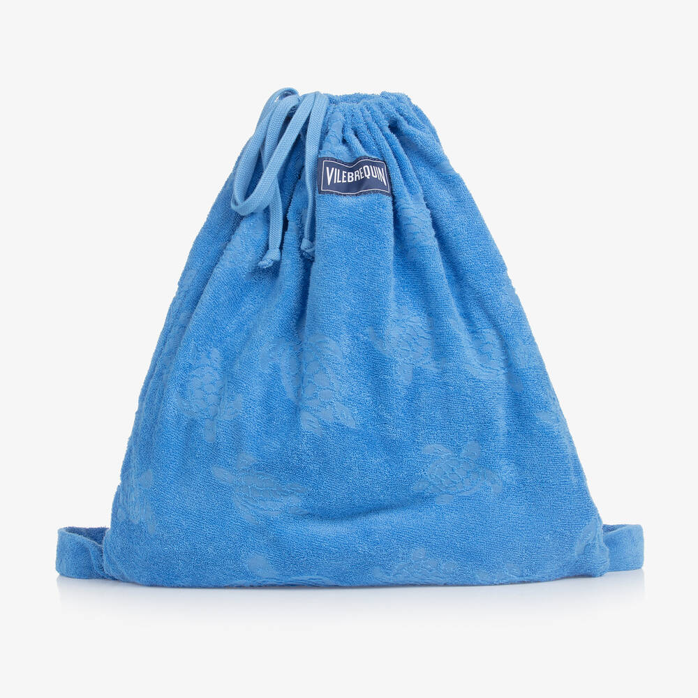 Shop Vilebrequin Blue Cotton Packable Beach Towel (145cm)