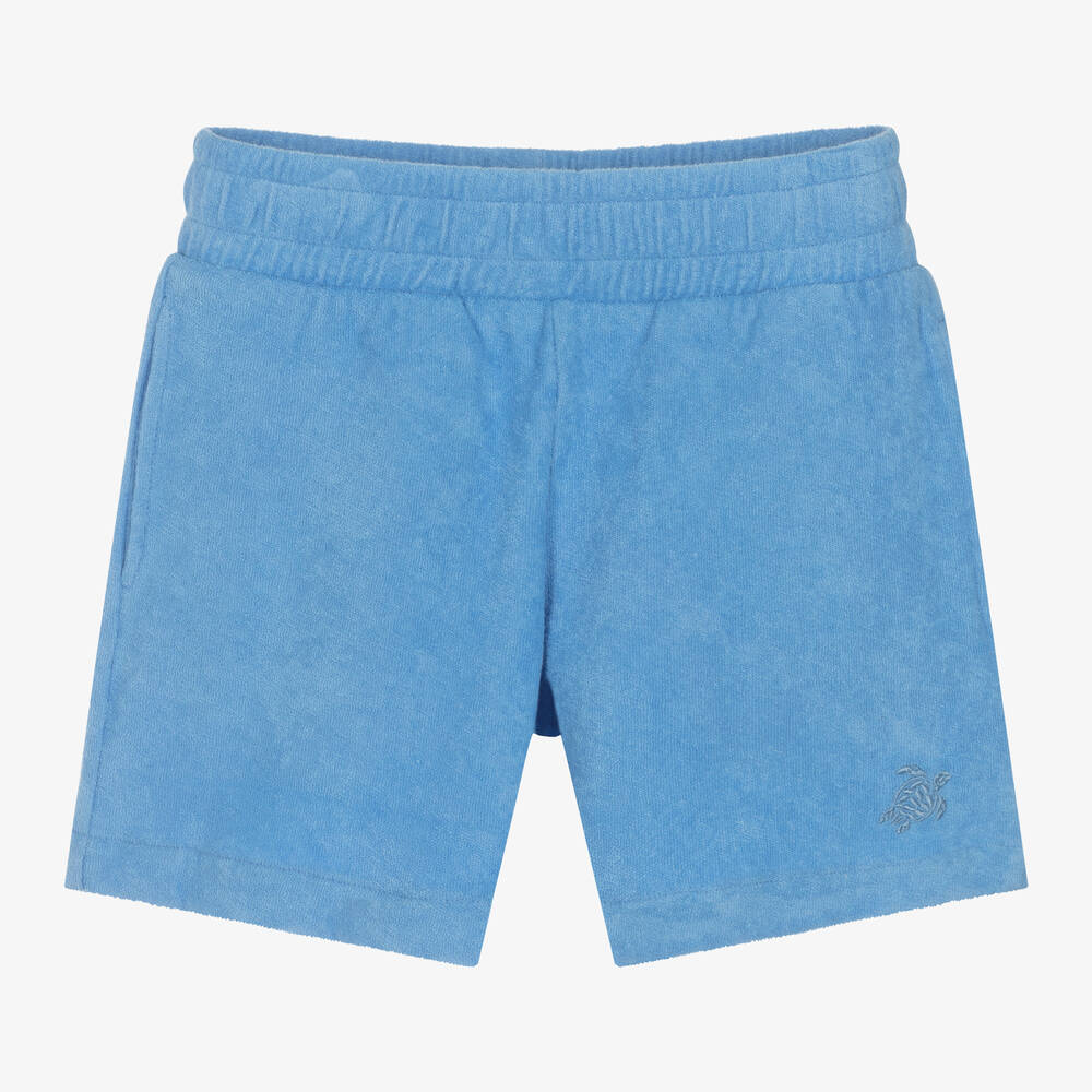Vilebrequin - Boys Blue Cotton Towelling Shorts | Childrensalon