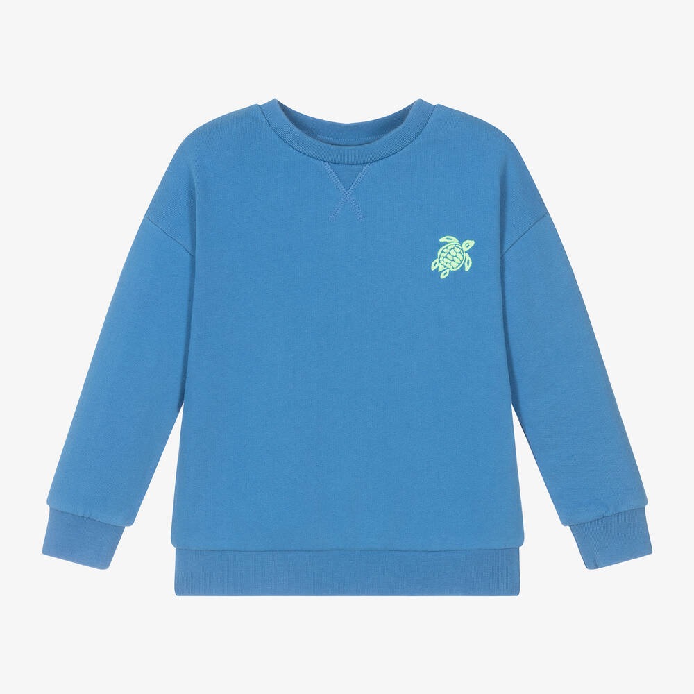 Vilebrequin - Boys Blue Organic Cotton Sweatshirt | Childrensalon