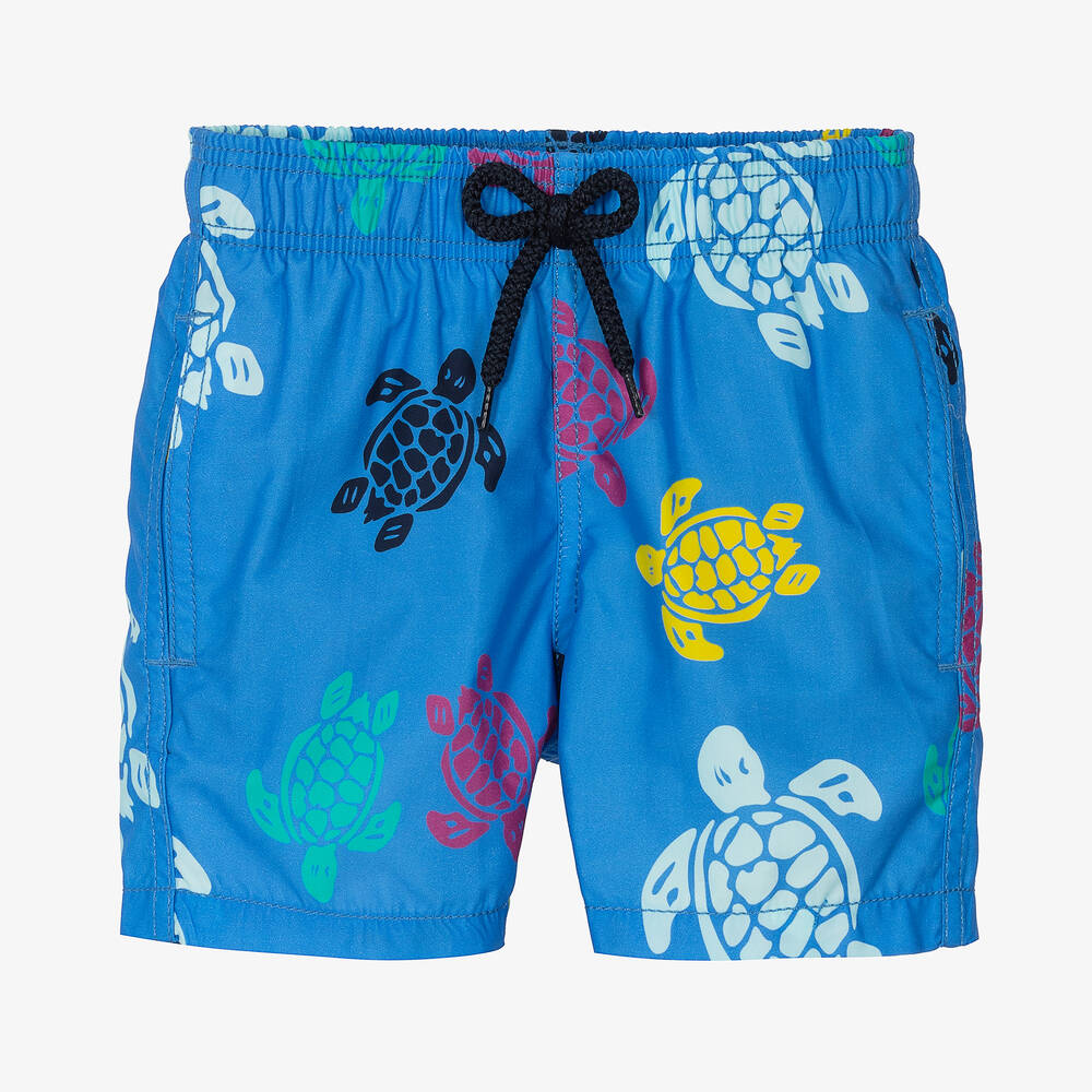 Vilebrequin Babies' Boys Blue Turtle Print Swim Shorts
