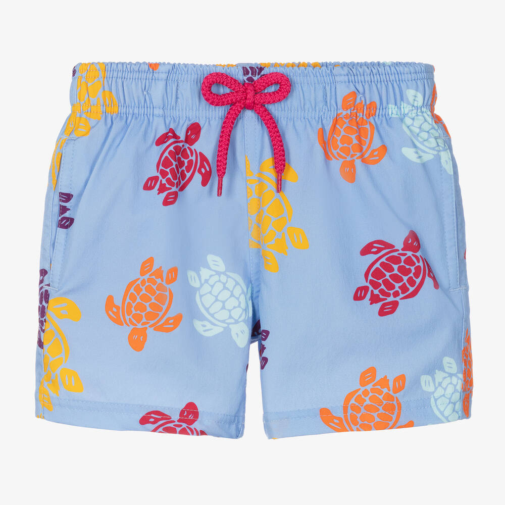 Vilebrequin - Boys Blue Turtle Swim Shorts | Childrensalon
