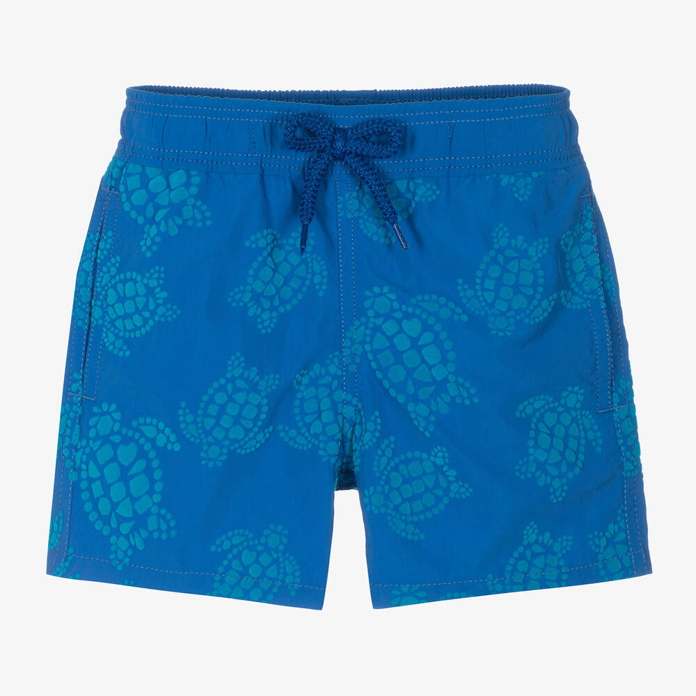 Vilebrequin - Boys Blue Turtle Swim Shorts | Childrensalon