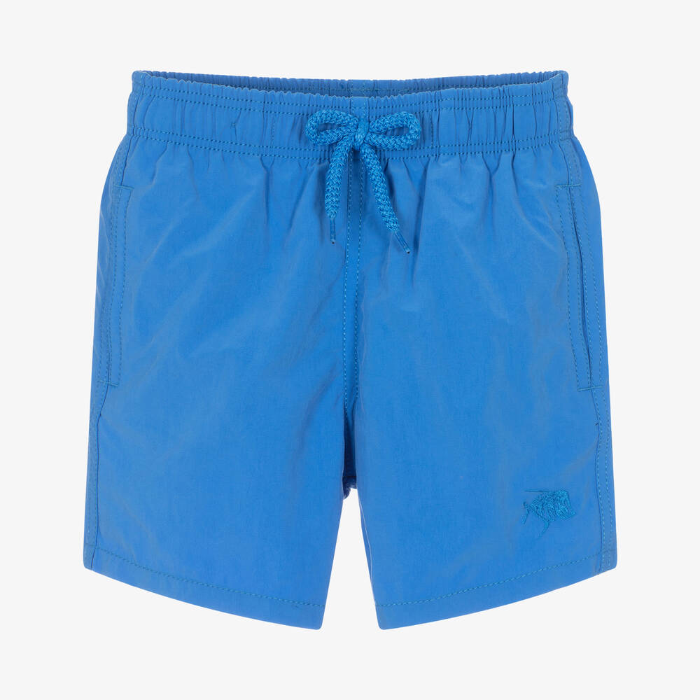 Vilebrequin - Boys Blue Water-Reactive Swim Shorts | Childrensalon