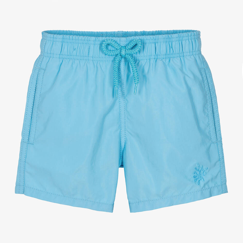 Vilebrequin - Boys Blue Water-Reactive Swim Shorts  | Childrensalon
