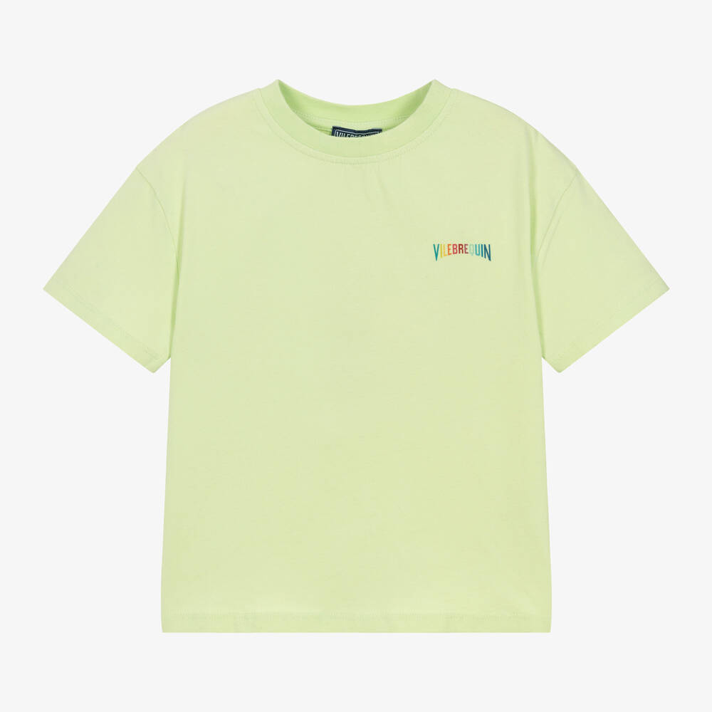 Vilebrequin - Boys Green Turtle Cotton T-Shirt | Childrensalon
