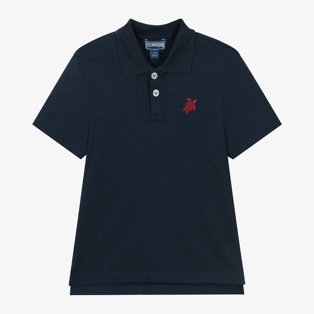 Vilebrequin - Boys Navy Blue Polo Shirt | Childrensalon
