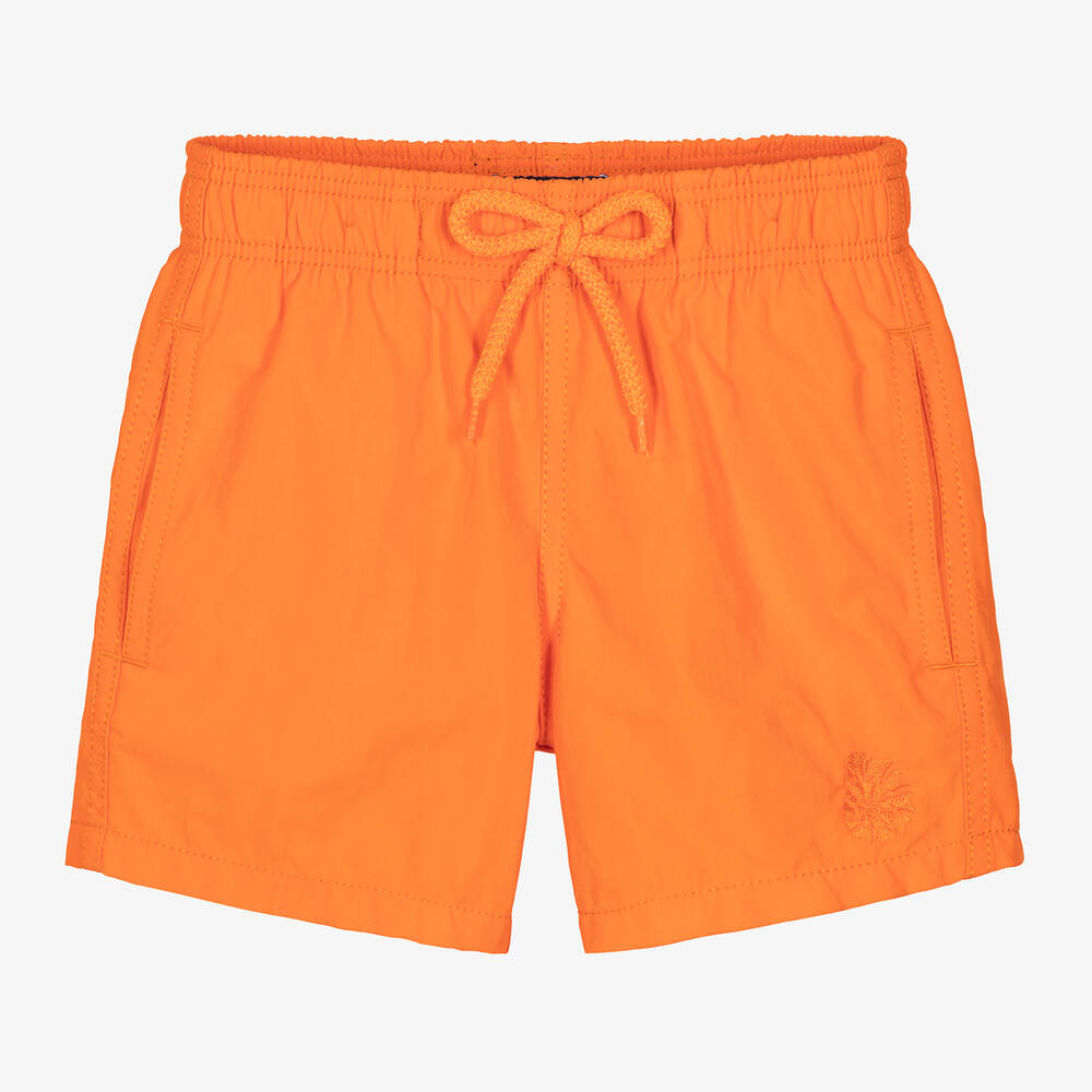 Shop Vilebrequin Boys Orange Water-reactive Swim Shorts