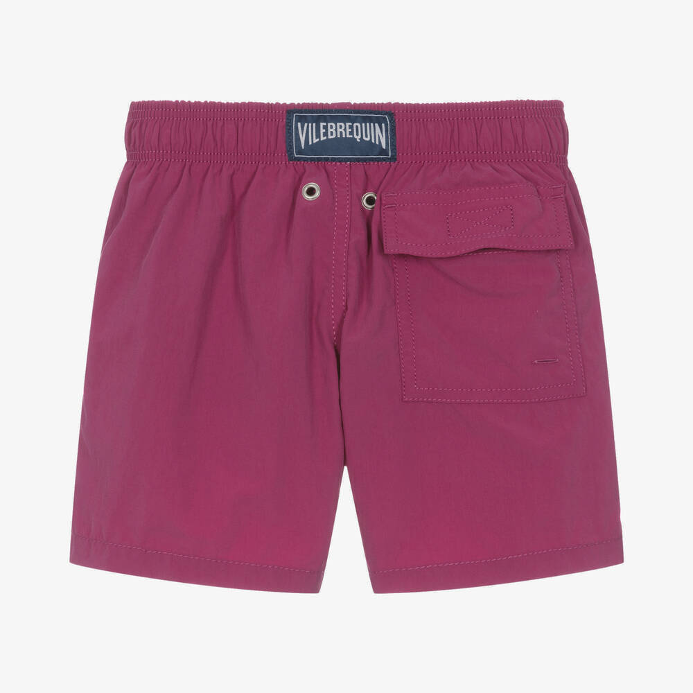 Vilebrequin - Boys Purple Water-Reactive Swim Shorts | Childrensalon