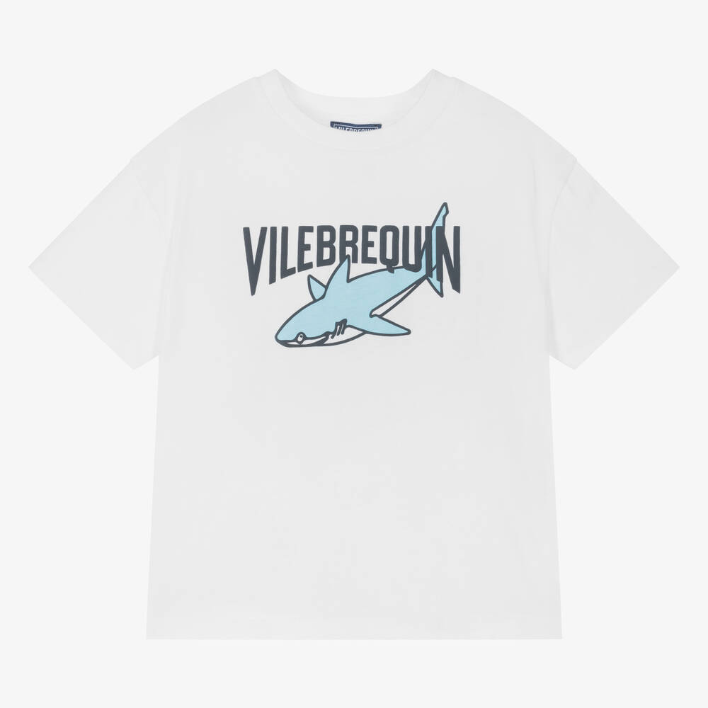 Vilebrequin Kids' Logo-print Cotton T-shirt In White