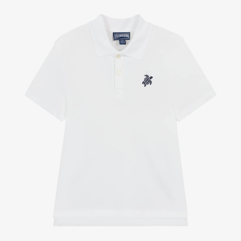 Vilebrequin - Boys White Polo Shirt | Childrensalon