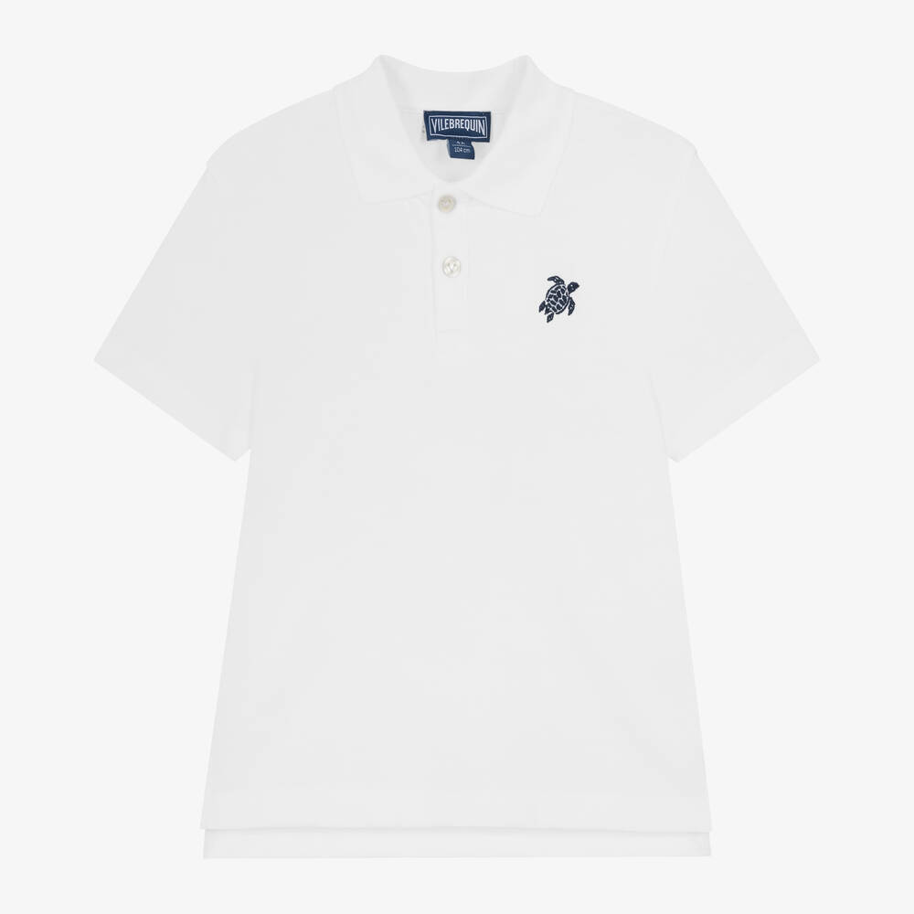 Vilebrequin - Boys White Polo Shirt | Childrensalon