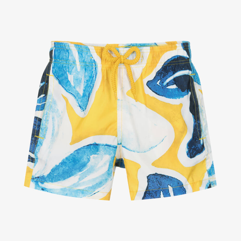 Vilebrequin - شورت سباحة لون أصفر وأزرق للأولاد | Childrensalon