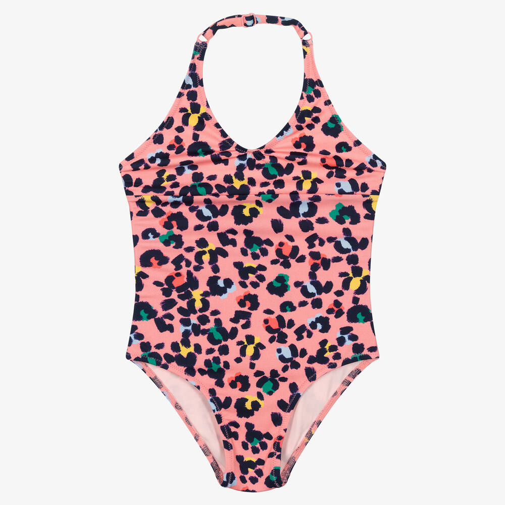 Vilebrequin - Girls Pink Turtle Leopard Swimsuit | Childrensalon