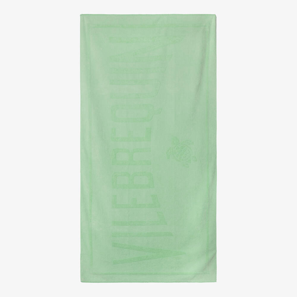 Vilebrequin - Зеленое пляжное полотенце из органического хлопка (172см) | Childrensalon
