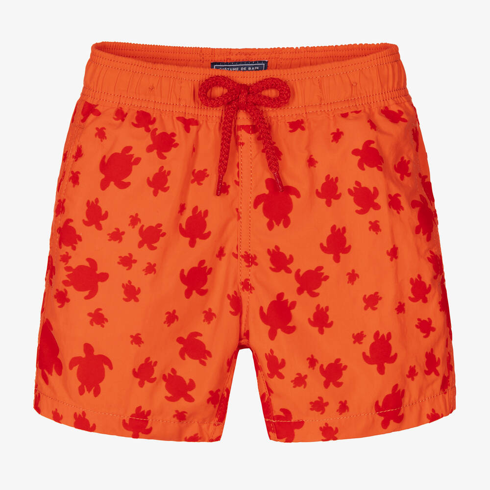 Vilebrequin - Orange Turtles Swim Shorts | Childrensalon