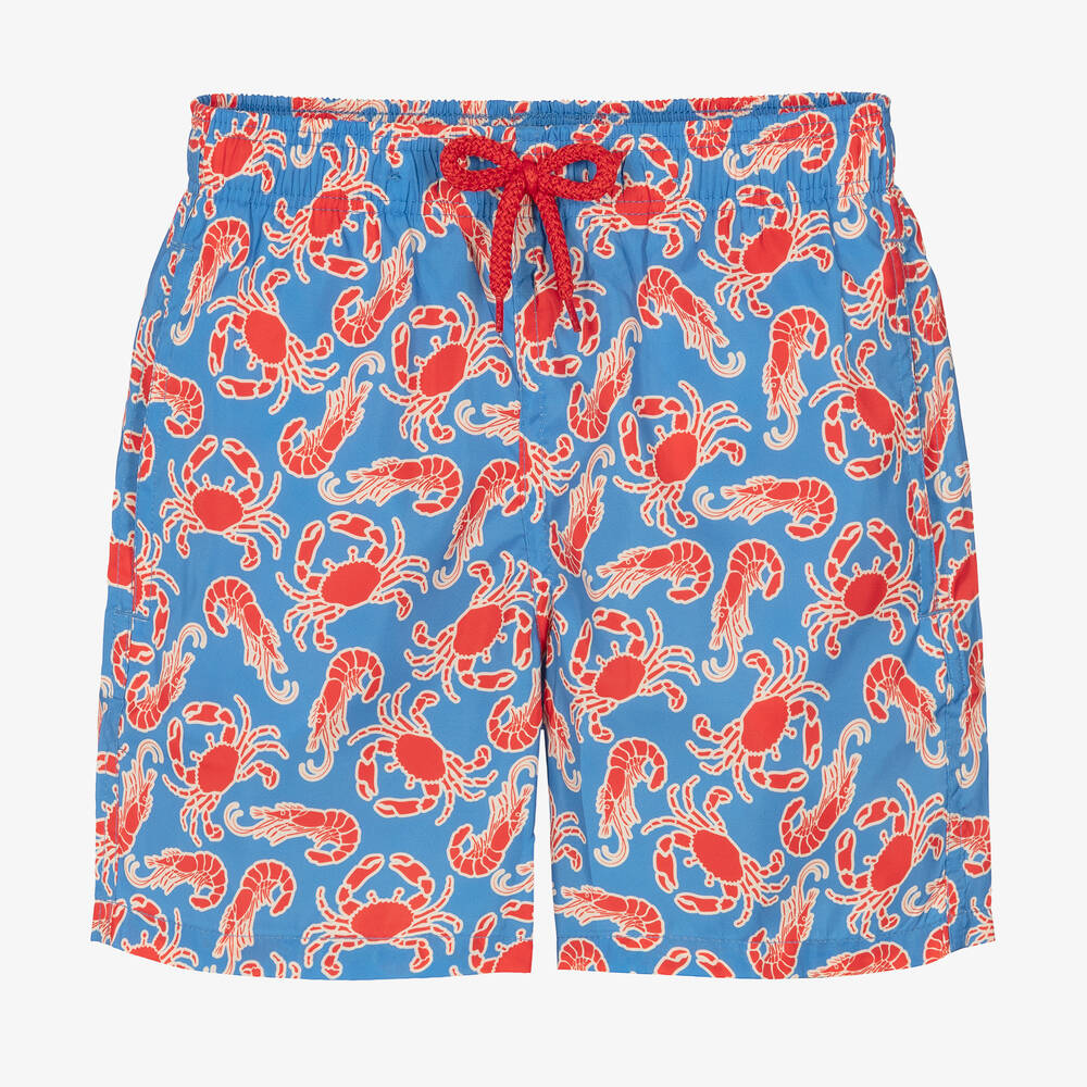 Vilebrequin - Teen Blue & Red Crab Swim Shorts | Childrensalon