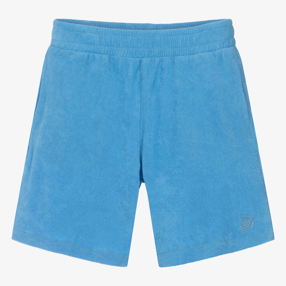 Vilebrequin - Teen Boys Blue Cotton Towelling Shorts | Childrensalon
